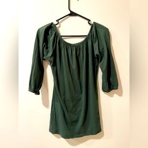 Off shoulder or on shoulder green top